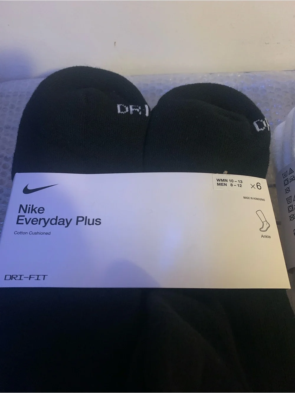 Lot Of 2 + Extra Pair Nike Everyday Plus Ankle Socks 6-Pack - Men’s Size 8-12